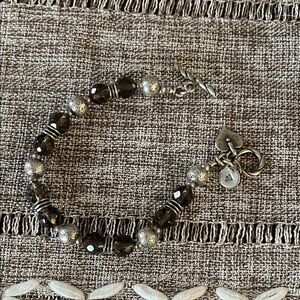 Silpada 925 Silver and Brown Beaded Bracelet